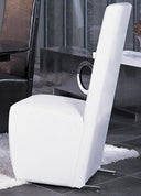 Maud Modern White Leatherette Dining Chair