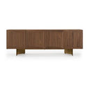Carnaby - Modern Dark Grey Glass + Walnut Dining Table