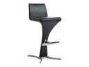 Ascella Modern Black Leatherette Bar Stool