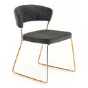 Ashland - Modern Grey & Rosegold Dining Chair (Set of 2)