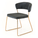 Ashland - Modern Grey & Rosegold Dining Chair (Set of 2)