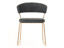 Ganon - Modern Grey & Antique Brass Dining Chair