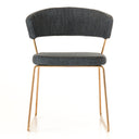 Ashland - Modern Grey & Rosegold Dining Chair (Set of 2)
