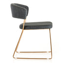 Ashland - Modern Grey & Rosegold Dining Chair (Set of 2)