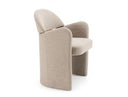 Ashley - Modern Beige Fabric + Brushed Brass Dining Chair