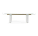 Ashley - Modern Glass + White Fiberglass Buffet