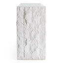 Ashley - Modern Glass + White Fiberglass Buffet