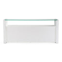Ashley - Modern Glass + White Fiberglass Buffet
