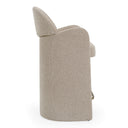 Ashley - Modern Beige Fabric + Brushed Brass Counter Chair