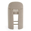 Ashley - Modern Beige Fabric + Brushed Brass Counter Chair