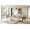 Ashley - Modern Glass + White Fiberglass Buffet