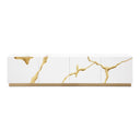 Aspen Modern White & Gold TV Stand