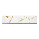 Aspen Modern White & Gold TV Stand