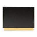 Aspen - Modern Wide Black and Gold Nightstand