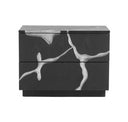 Aspen - Modern Matte Brown Ash & Silver Mirror