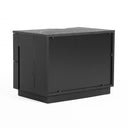 Aspen - Modern Matte Brown Ash & Silver Nightstand