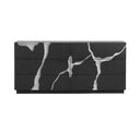 Aspen - Modern Matte Brown Ash & Silver TV Stand