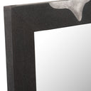 Aspen - Modern Matte Brown Ash & Silver Mirror