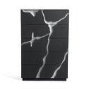 Aspen - Modern Matte Brown Ash & Silver Chest