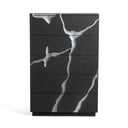 Aspen - Modern Matte Brown Ash & Silver Chest