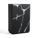 Aspen - Modern Matte Brown Ash & Silver Chest