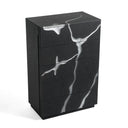 Aspen - Modern Matte Brown Ash & Silver Chest