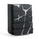 Aspen - Modern Matte Brown Ash & Silver Chest