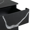 Aspen - Modern Matte Brown Ash & Silver Chest