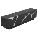 Aspen - Modern Matte Brown Ash & Silver TV Stand