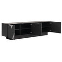 Aspen - Modern Matte Brown Ash & Silver TV Stand