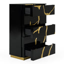 Aspen - Modern Black & Gold Wide Chest