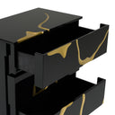 Aspen - Modern Black & Gold Wide Chest