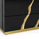 Aspen - Modern Black & Gold Wide Chest