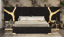 Aspen - Modern Black + Gold 4-Piece Bedroom Set
