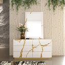 Aspen - Modern Beige + White + Gold Bedroom Set