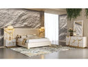 Aspen - Modern Beige + White + Gold Bedroom Set