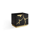 Aspen - Modern Black & Gold Wide Chest