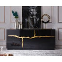 Aspen Modern White & Gold Dresser