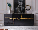 Aspen - Modern High Gloss Black & Gold Buffet