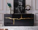 Aspen - Modern High Gloss Black & Gold Buffet