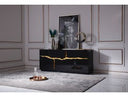 Aspen - Modern High Gloss Black & Gold Buffet