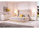 Aspen - Modern Black + Gold Bed + Nightstands