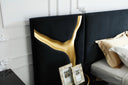 Aspen - Modern Black + Gold Bed + Nightstands