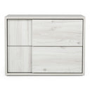 Asus - Italian Modern White Washed Oak Nightstand