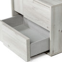 Asus - Italian Modern White Washed Oak Nightstand