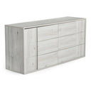 Asus - Italian Modern White Washed Oak Dresser