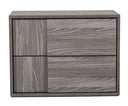 Asus - Italian Modern Elm Grey Nightstand