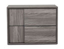 Asus - Italian Modern Elm Grey Nightstand
