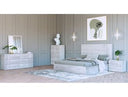 Asus - Modern Italian White Bed