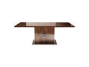 Theresa Modern Round Walnut & Black Table